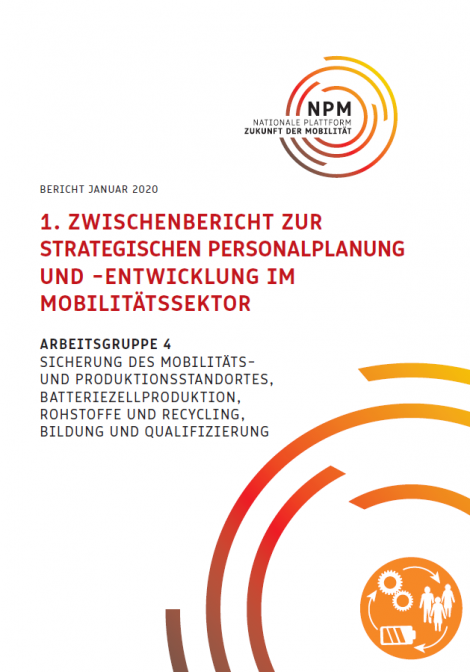 Titelbild der Publikation "1. Zwischenbericht zur strategischen Personalplanung und -Entwicklung im Mobilitätssektor"