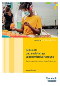 Titelbild der Publikation "Resiliente und nachhaltige Lebensmittelversorgung"