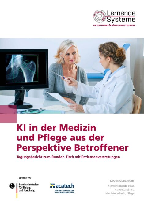 Titelbild der Publikation "KI in der Medizin und Pflege aus der Perspektive Betroffener"