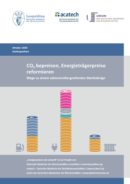 Titelbild der Publikation "CO2 bepreisen, Energieträgerpreise reformieren"