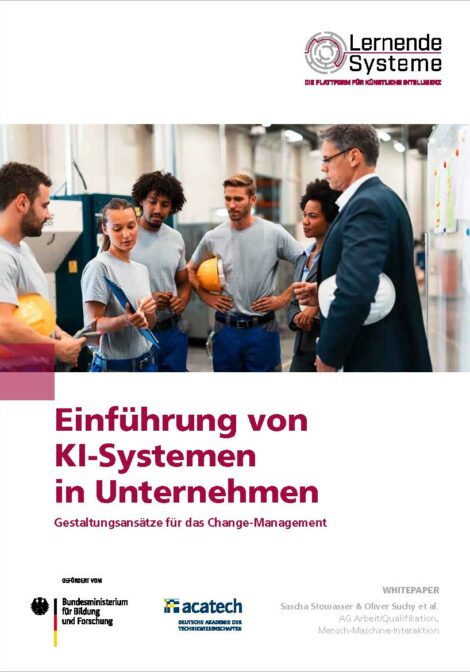 Titelbild der Publikation "Einführung von KI-Systemen in Unternehmen"