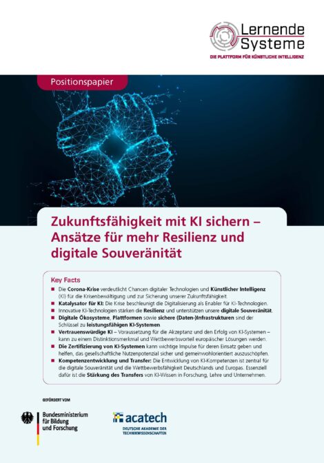 Titelbild der Publikation "Zukunftsfähigkeit mit KI sichern"