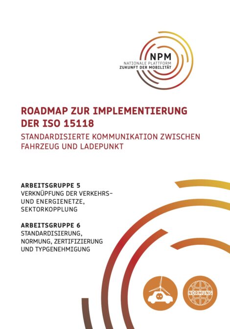 Titelbild zur Publikation "Roadmap zur Implementierung der ISO 15118"