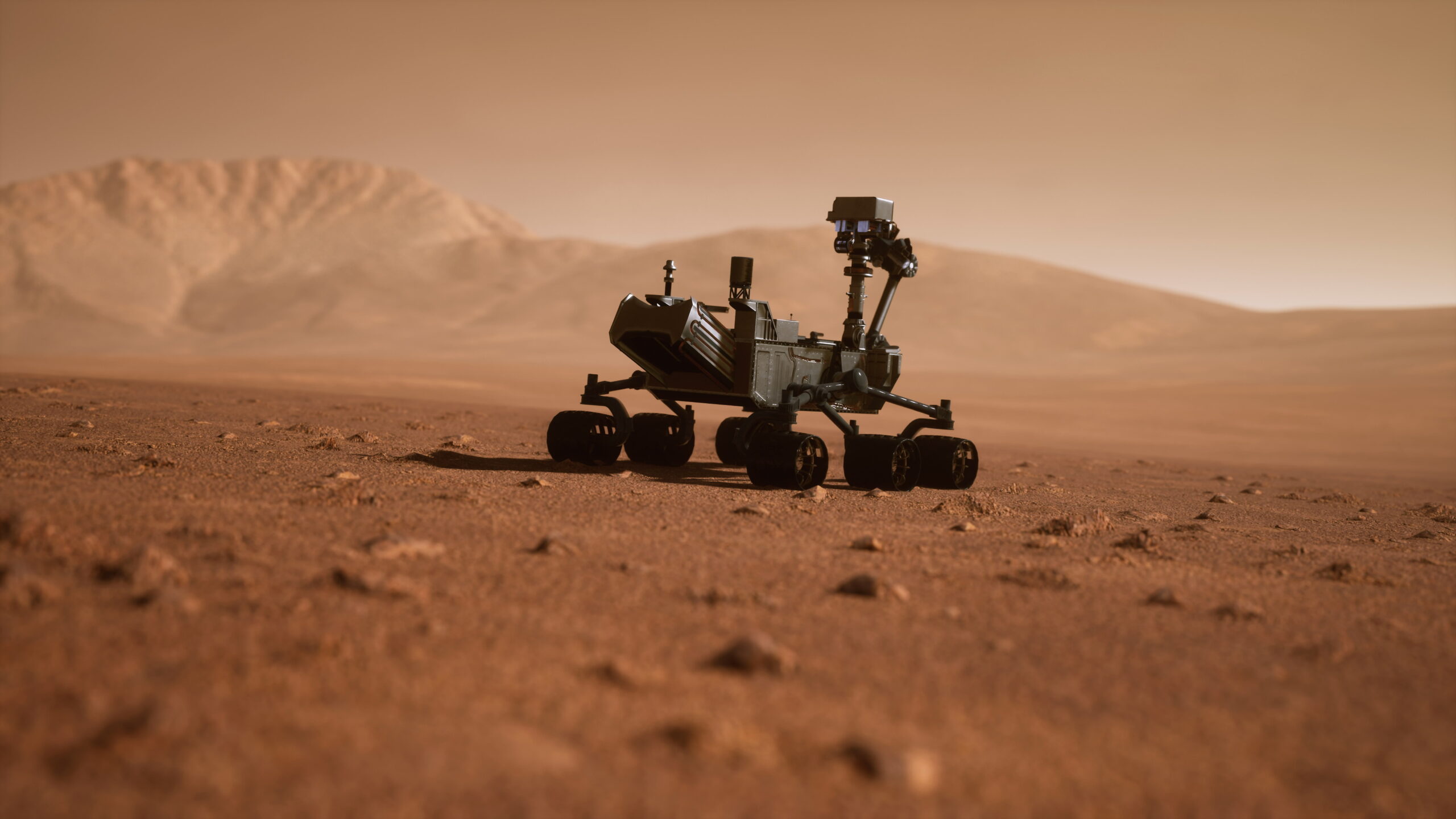 Foto eines Roboters in der Wüste