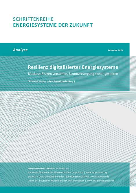Titelbild der Publikation "Resilienz digitalisierter Energiesysteme"