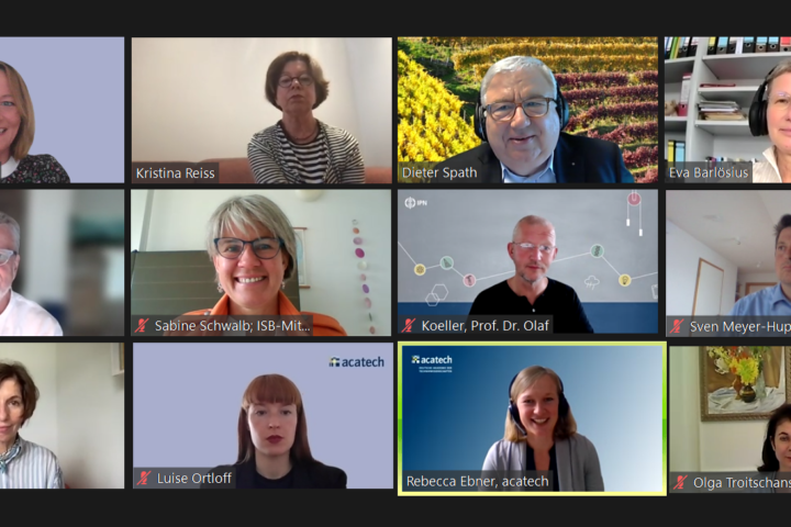 Screenshot aus Videokonferenz mit Teilnehmenden des Online-Workshops