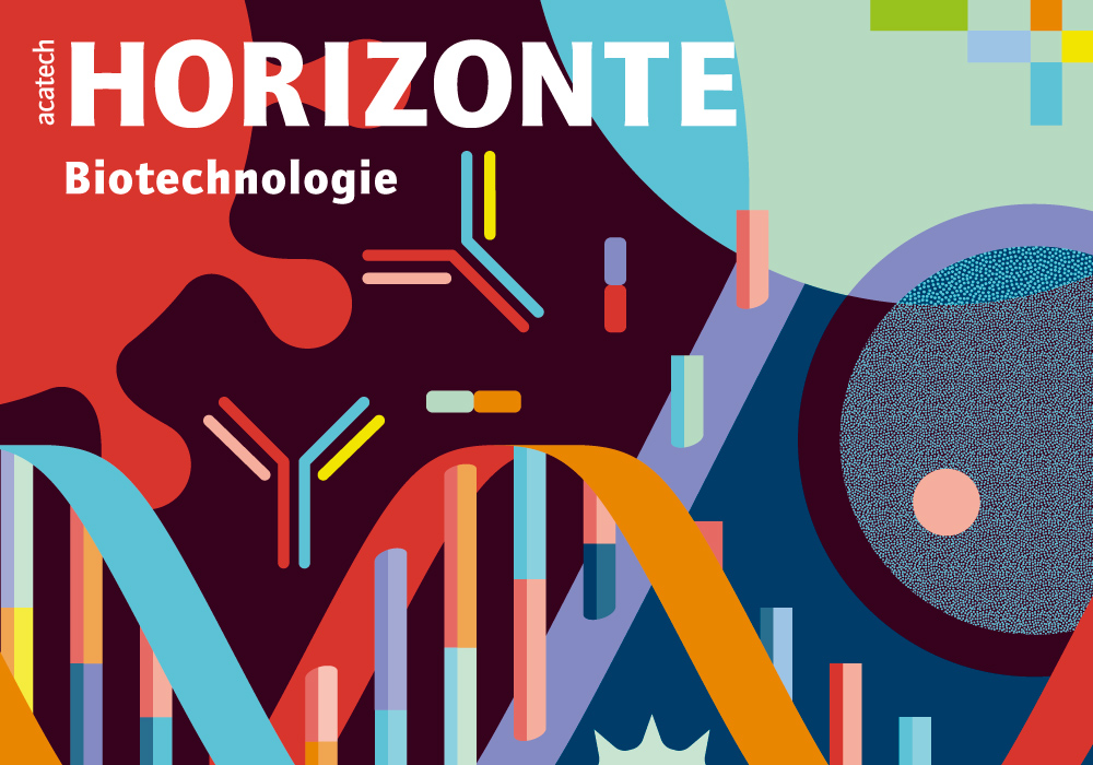 acatech HORIZONTE Cover mit abstrakter Darstellung einer DNA Helix