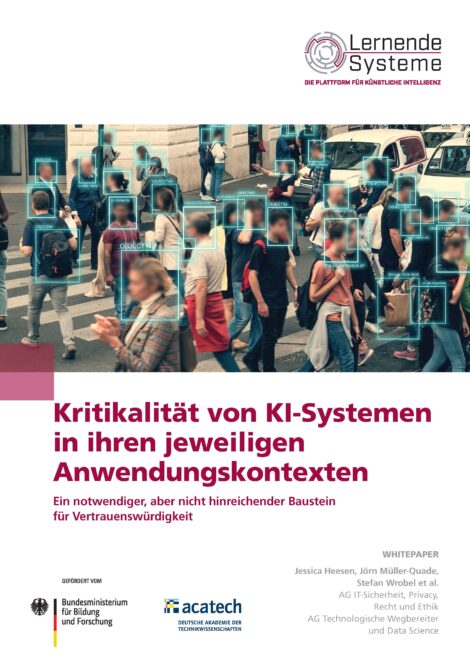 Titelbild der Publikation Kritikalität von KI-Systemen in ihren jeweiligen Anwendungskontexten