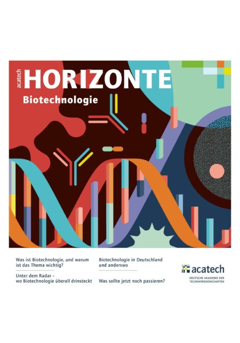 Titelbild der Publikation acatech HORIZONTE: Biotechnologie