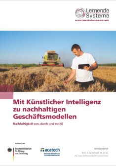 Titelbild der Publikation: Mit Künstlicher Intelligenz zu nachhaltigen Geschäftsmodellen