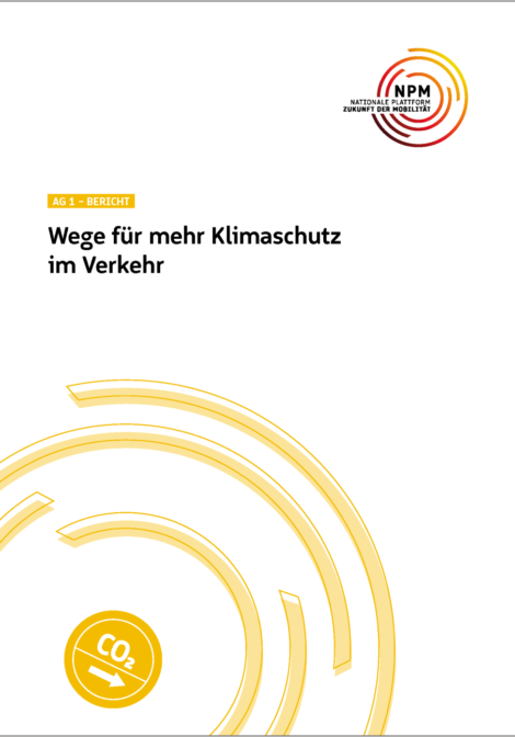Cover der Publikation Wege für mehr Klimaschutz im Verkehr - Abschlussbericht AG1