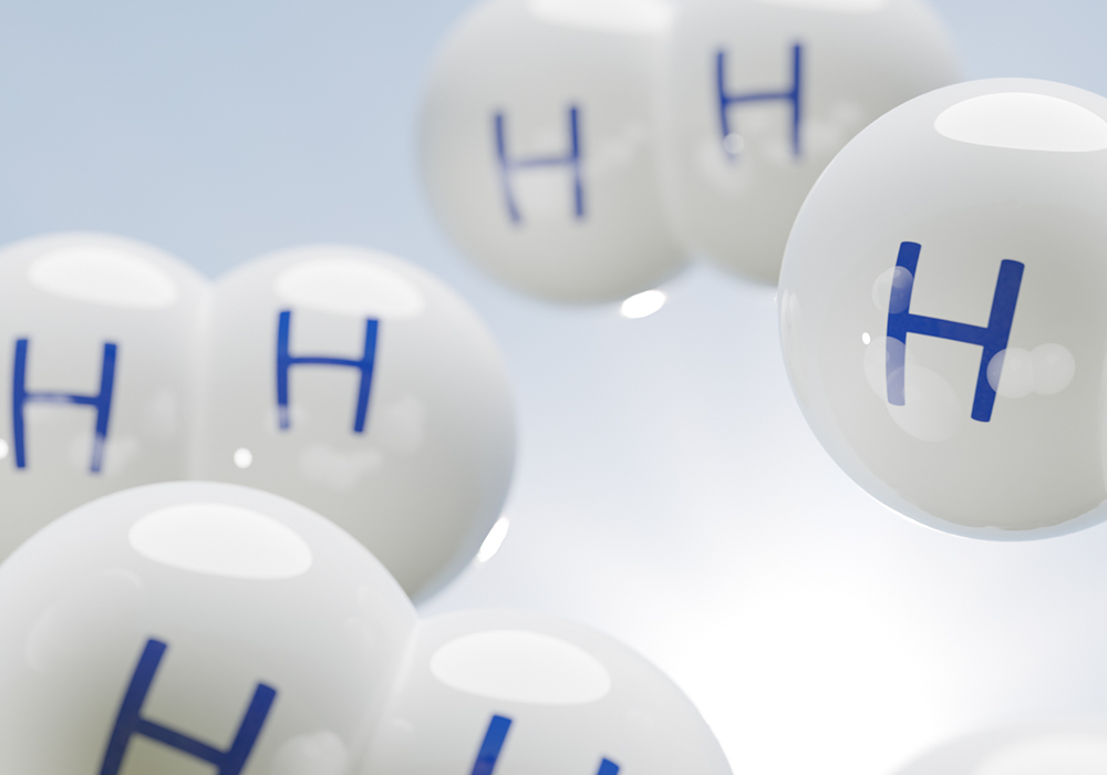 Das Bild zeigt Wasserstoffmoleküle.
