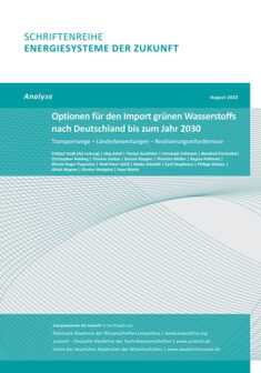 Cover zur Publikation Optionen für den Import grünen Wasserstoffs nach Deutschland bis zum Jahr 2030
