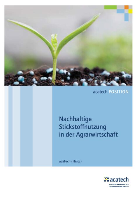 Titelbild der Publikation Nachhaltige Stickstoffnutzung in der Agrarwirtschaft