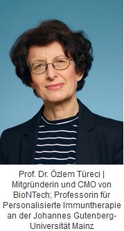 Ein Porträtfoto von Prof. Dr. Özlem Türeci | Mitgründerin und CMO von BioNTech; Professorin für Personalisierte Immuntherapie an der Johannes Gutenberg-Universität Mainz