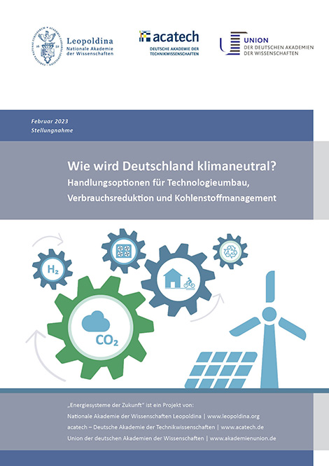 Das Bild zeigt das Cover der Publikation „Wie wird Deutschland klimaneutral?“