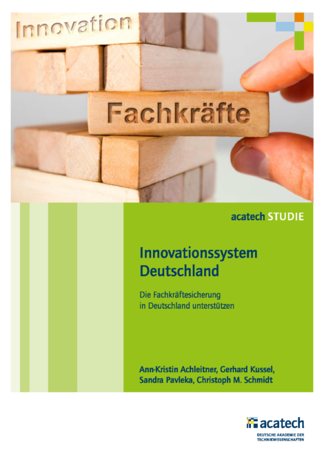 Cover Innovationssystem Deutschland acatech STUDIE Fachkraeftesicherung